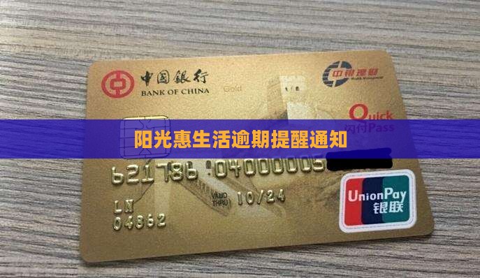 阳光惠生活逾期提醒通知