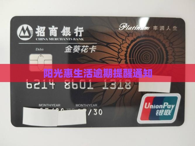 阳光惠生活逾期提醒通知
