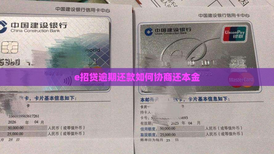 e招贷逾期还款如何协商还本金