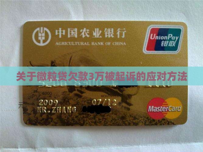 关于微粒贷欠款3万被起诉的应对方法