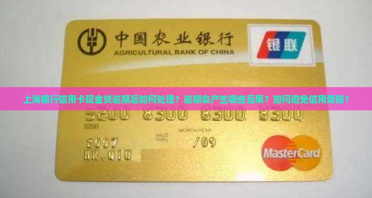 上海银行信用卡现金贷逾期后该如何处理