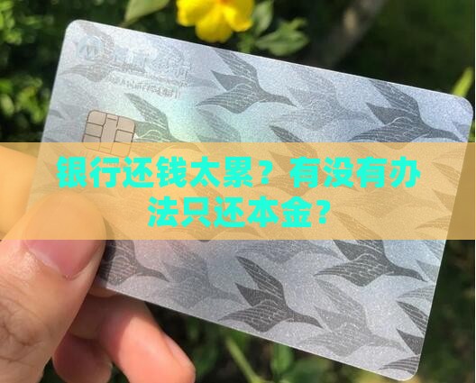 怎么和银行协商还款只还本金的方法