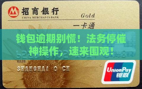 信用钱包逾期法务停催解决方法