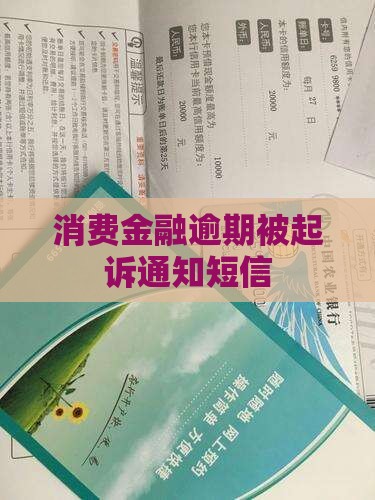 消费金融欠款诉讼通知短信