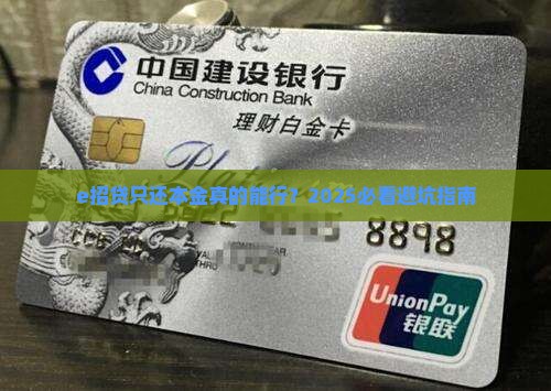 e招贷只还本金可行吗