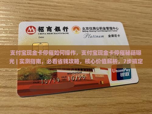 支付宝现金卡停催如何操作