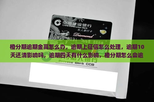 橙分期逾期金高怎么办