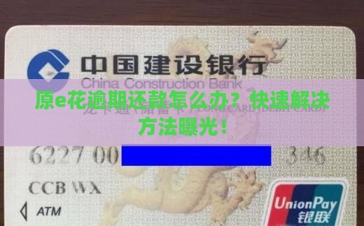 原e花逾期还款怎么办