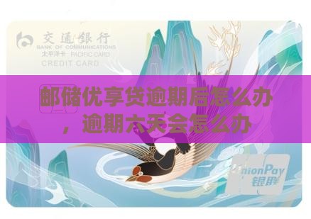 邮储优享贷逾期后怎么办