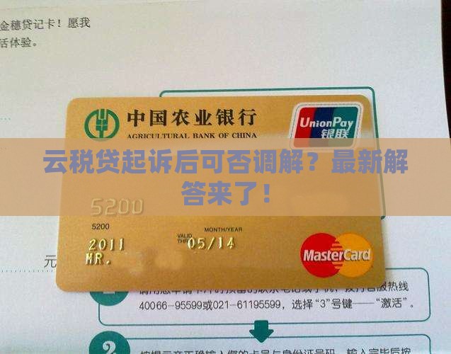 云税贷起诉后可否调解