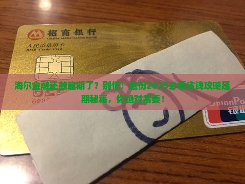 海尔金融逾期还款如何办理延期