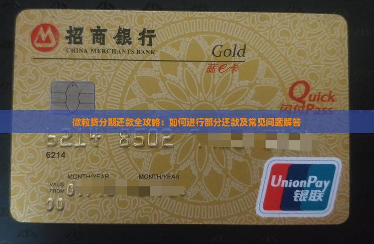 微粒贷分期还款全攻略：如何进行部分还款及常见问题解答