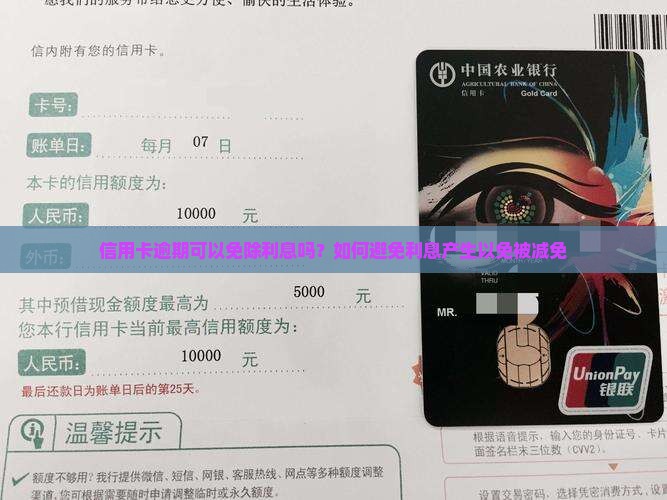信用卡逾期可以免除利息吗？如何避免利息产生以免被减免
