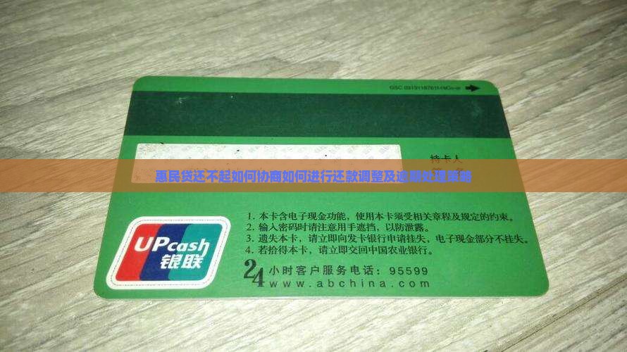 惠民贷还不起如何协商如何进行还款调整及逾期处理策略