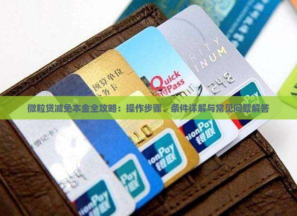 微粒贷减免本金全攻略：操作步骤、条件详解与常见问题解答