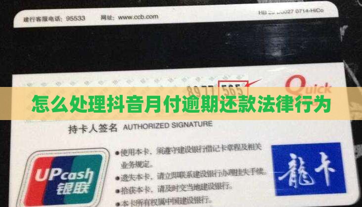怎么处理抖音月付逾期还款法律行为