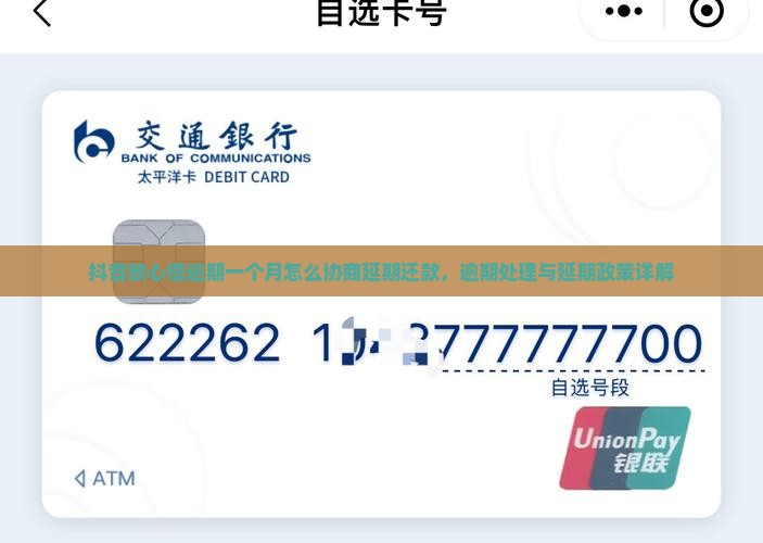 抖音放心借逾期一个月怎么协商延期还款，逾期处理与延期政策详解