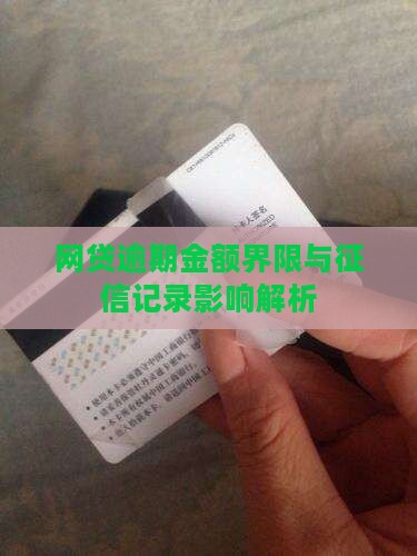 网贷逾期金额界限与征信记录影响解析