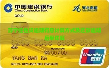 苏宁任性贷逾期罚息计算方式及还款逾期后果详解
