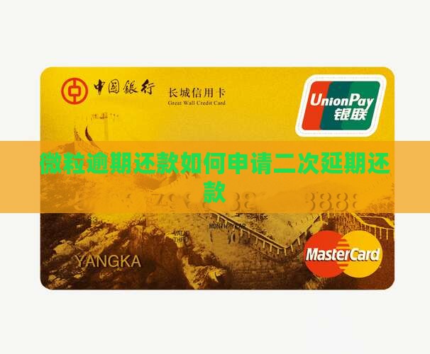 微粒逾期还款如何申请二次延期还款