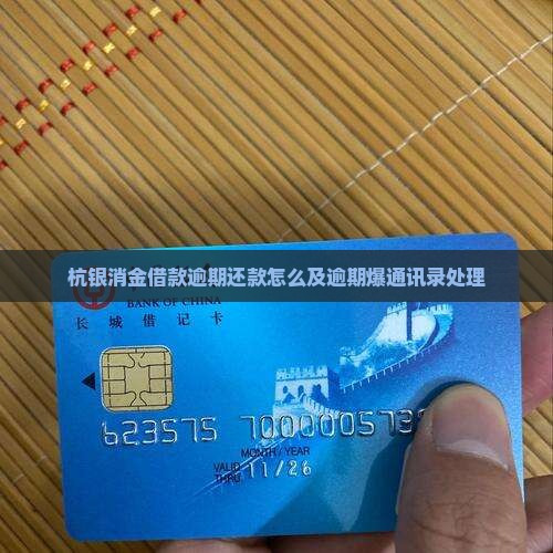 杭银消金借款逾期还款怎么及逾期爆通讯录处理