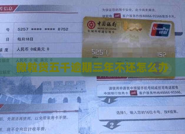 微粒贷五千逾期三年不还怎么办