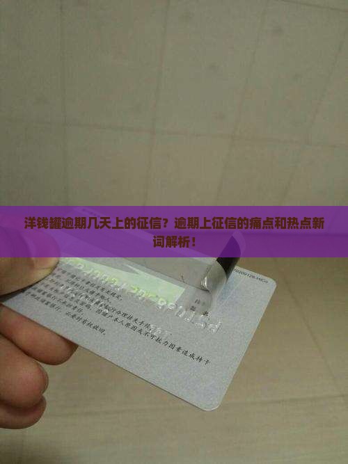 洋钱罐逾期几天上的征信