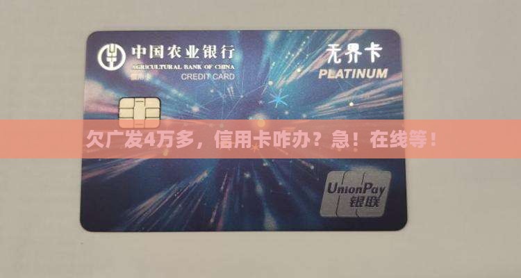 广发银行欠信用卡4万多该如何处理