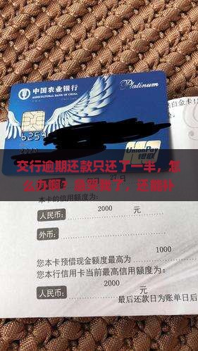 交通银行逾期还款只还一半怎么办