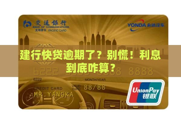 建设银行快贷逾期利怎么处理