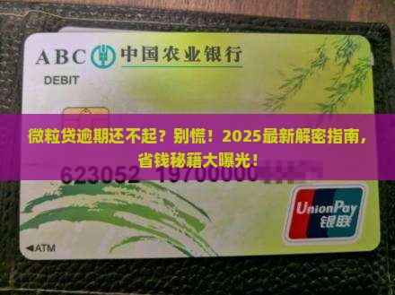 微粒贷逾期还不起咋办微粒贷逾期还不起怎么办
