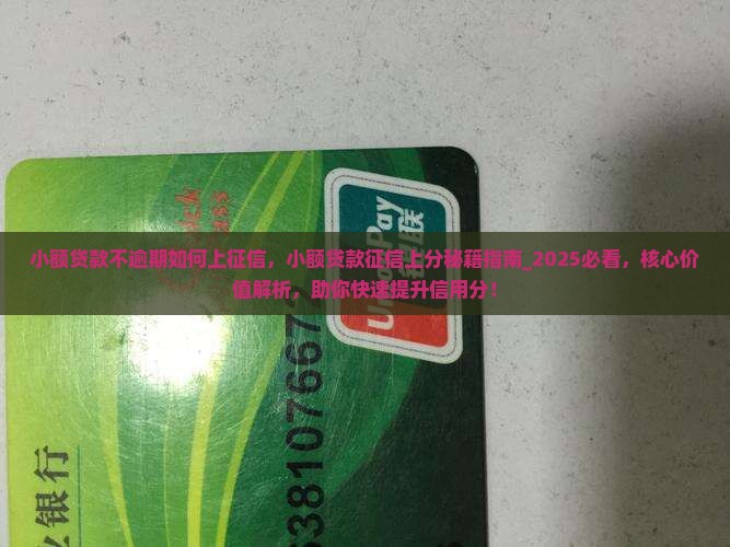 小额贷款不逾期如何上征信