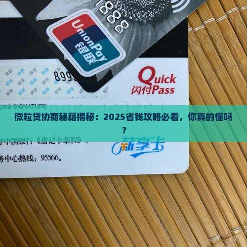 微粒贷要怎么协商怎么办呢