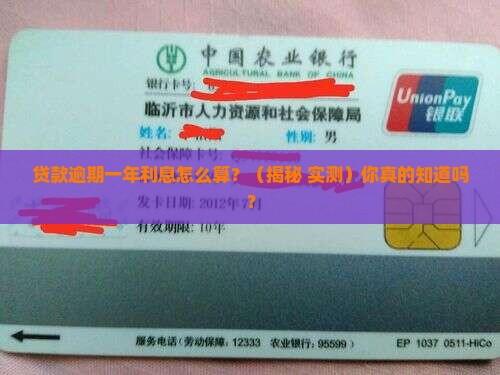 平安贷款逾期一年利息计算方法及注意事项