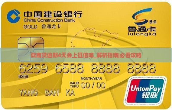 微商贷逾期4天会上征信嘛怎么处理