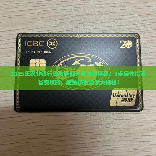 农业银行个人贷款延期还款申请怎么操作