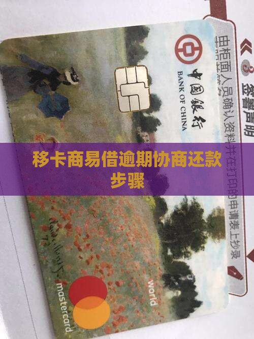 移卡商易借逾期协商步骤
