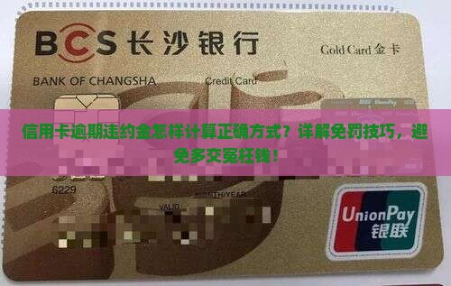 信用卡逾期违约金怎样计算正确方式
