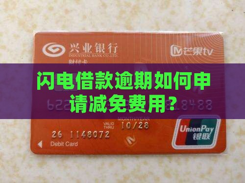 闪电借款逾期费能减免吗的处理办法