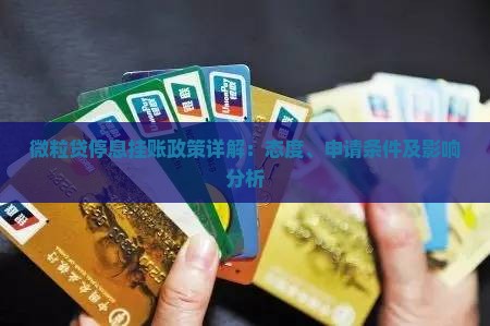 微粒贷停息挂账政策详解：态度、申请条件及影响分析