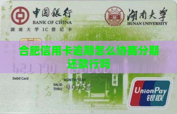 合肥信用卡逾期怎么协商分期还款行吗