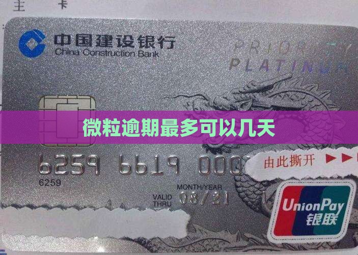 微粒逾期最多可以几天