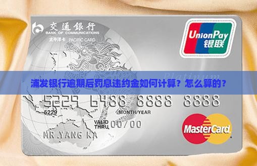 浦发银行逾期后罚息违约金如何计算？怎么算的？