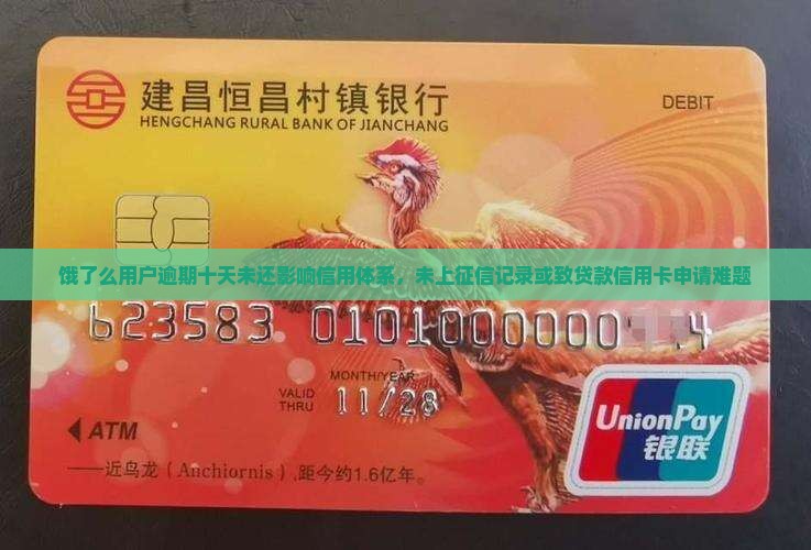 饿了么用户逾期十天未还影响信用体系，未上征信记录或致贷款信用卡申请难题