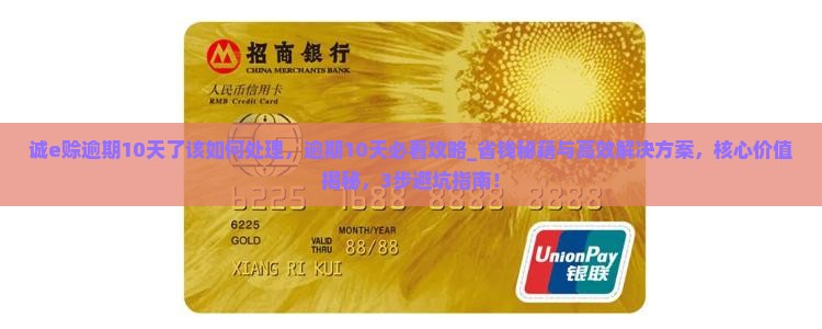诚e赊逾期10天了该如何处理