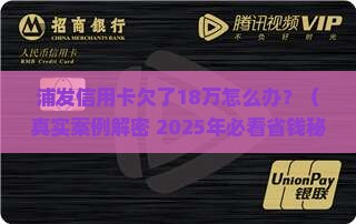 浦发信用卡欠款18万怎么处理