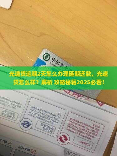 光速贷逾期2天怎么办理