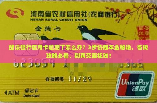 建设银行信用卡逾期协商还款本金的方法