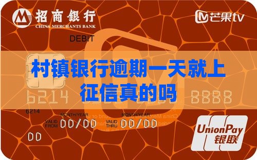 村镇银行逾期一天就上征信真的吗