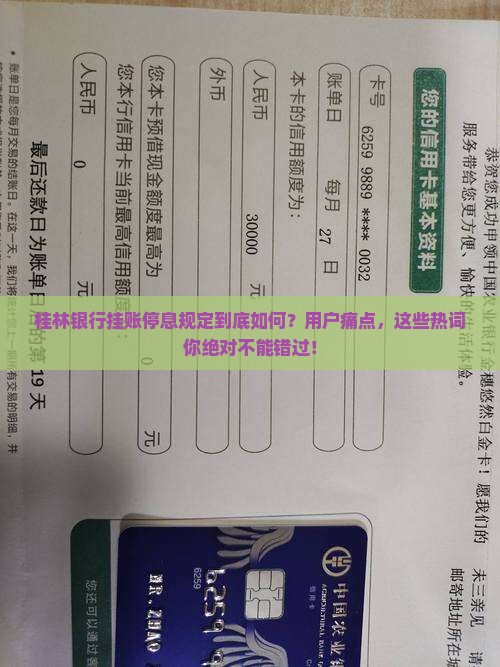 桂林银行挂账停息规定解析